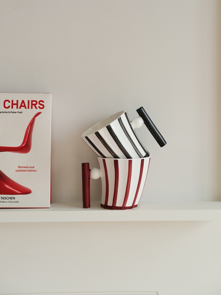 Vintage Striped Viking Mug Creative Ceramics