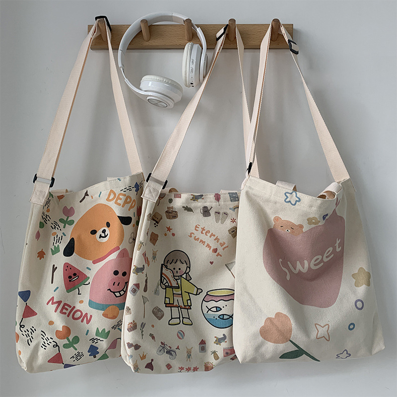 Crooked Canvas Bag Women's Shoulder Versatile