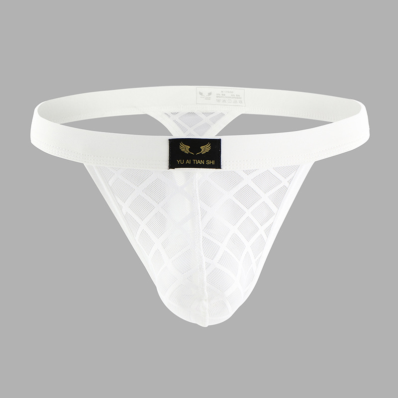 Men's Underwear Fashion Sheer Low Waist Mesh Thong - 13