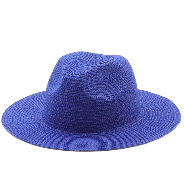 Large Brimmed Straw Hat Men'S And Women'S Beach Jazz Hats 08Royal Blue - Shop at LoveMi