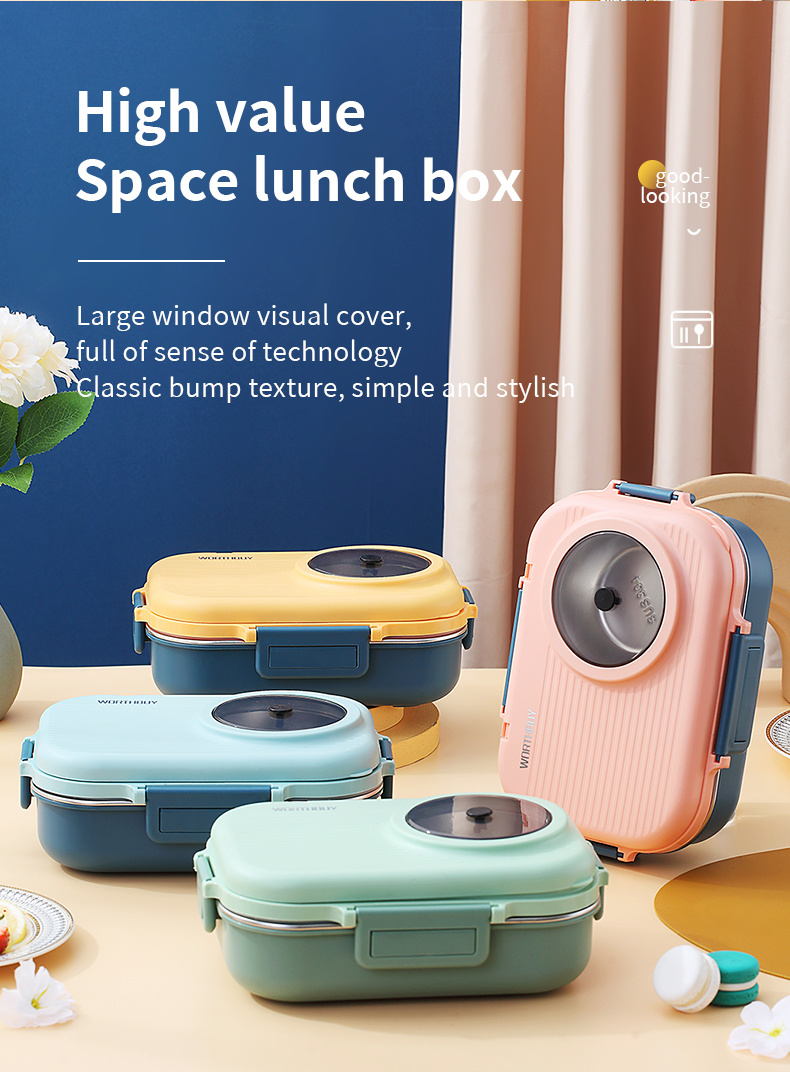 Title 11, Draagbare plastic lunchbox met vier compartimen...