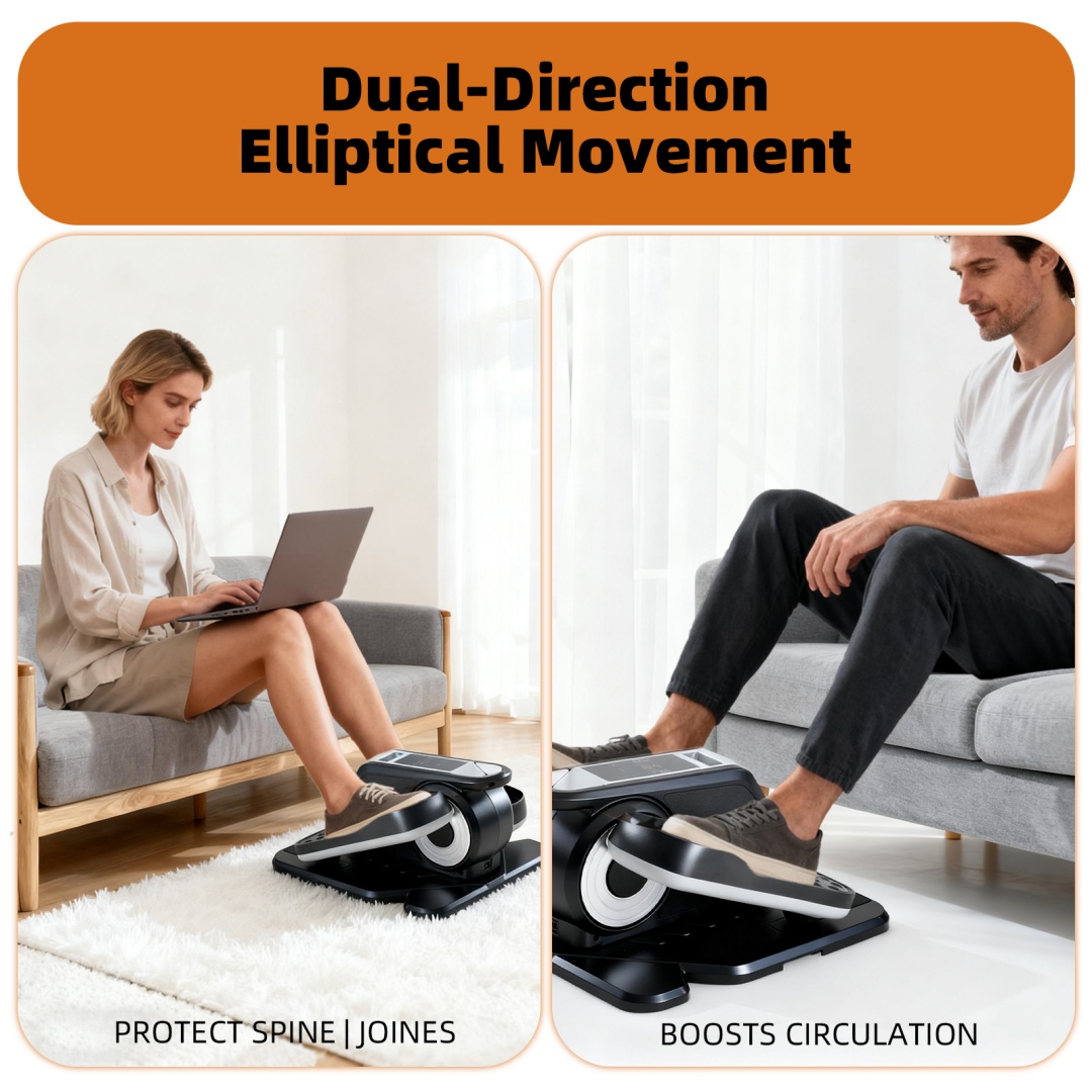 Compact Under-Desk Elliptical --Quiet Mini Pedal Exerciser With Adjustable Speed And LED Display image 5