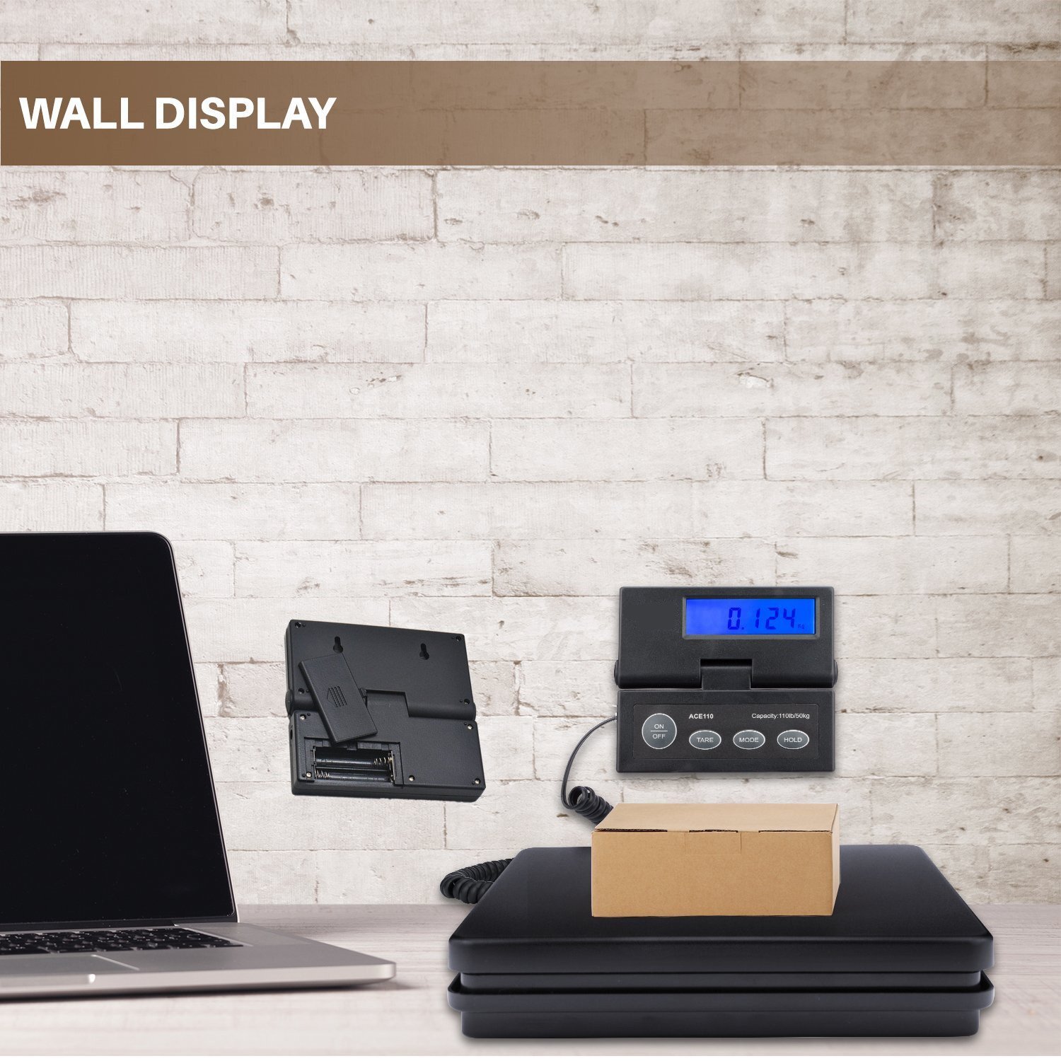 50KG 110lb Digital Postal Scale Kitchen Letter Parcels Weighing Platform Scales — image 4