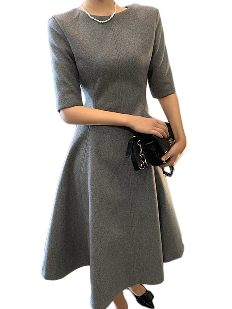 Women's Solid Color Elegant Slim Dress