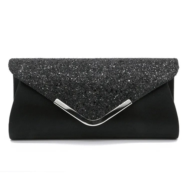The Factory Directly Supplies European And American PU Sequin Women's Bags - Black