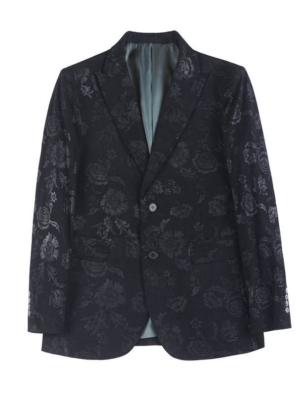 Men's Slim Fit Floral Print Casual Balzers