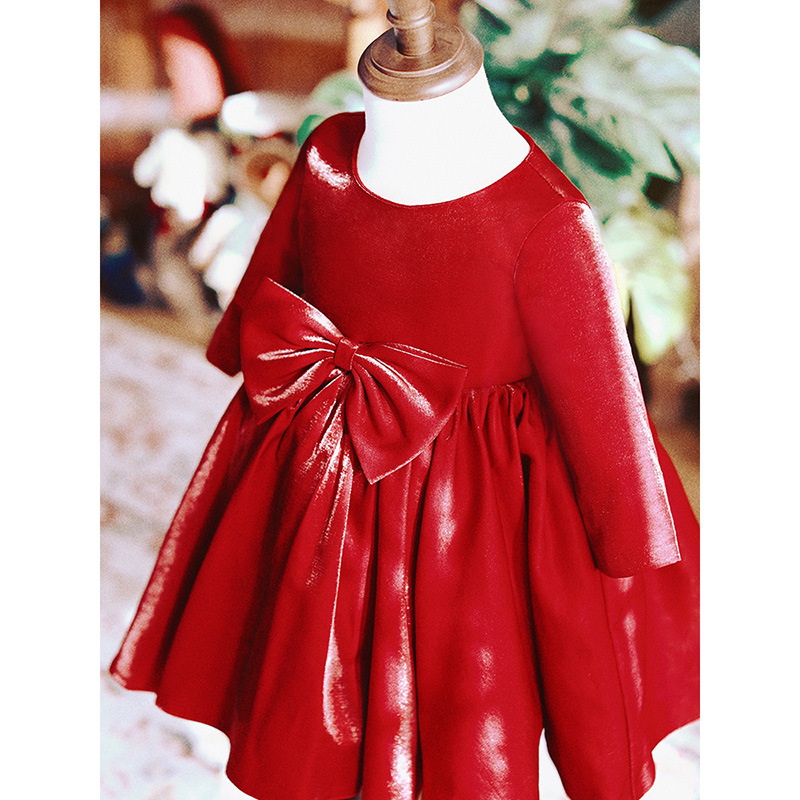 Girl's Red Dress For Birthday Princess