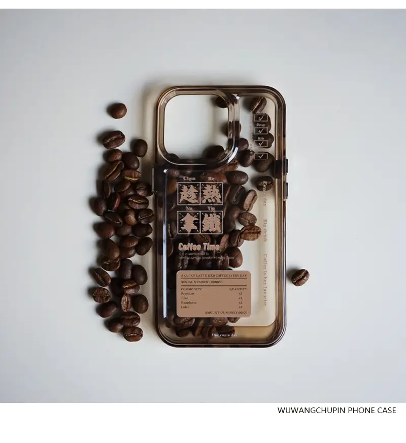 Metal Button Hot Latte Applicable Phone Case