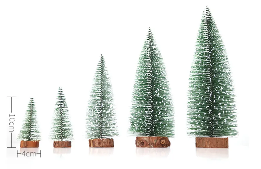 Mini Christmas Tree with Pine Needles Flocking Christmas Tree with White Cedar Tabletop Small Christmas Tree Tabletop Decoration – image 7