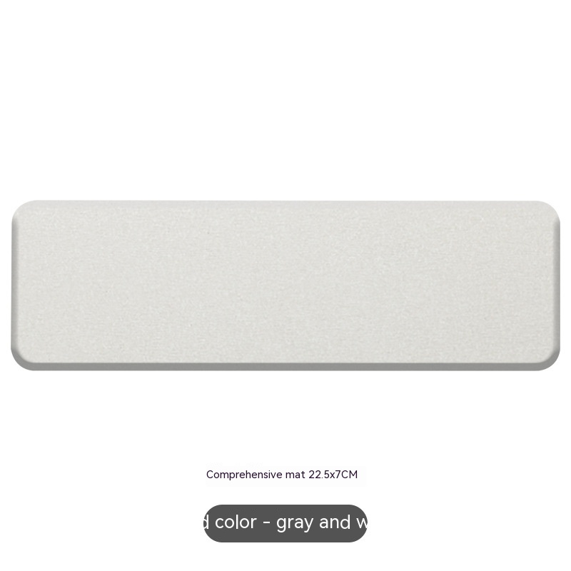 Gray White Toiletries Mat