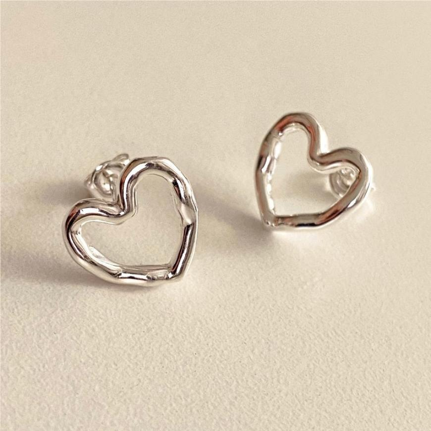 Title 12, Orecchini a cuore vuoto in argento sterling S92...