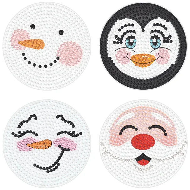 Cartoon Brick And Stone Painting Acrylic Insulation Coaster Bd309 - Shop at LoveMi