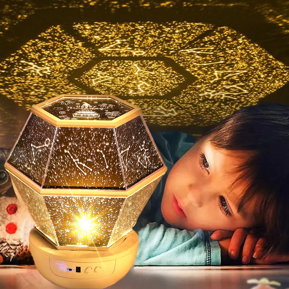 Starry Sky Light Projector Children's Room Birthday Gift Girl Romantic Rotating Starry Bedroom Atmosphere Night Light