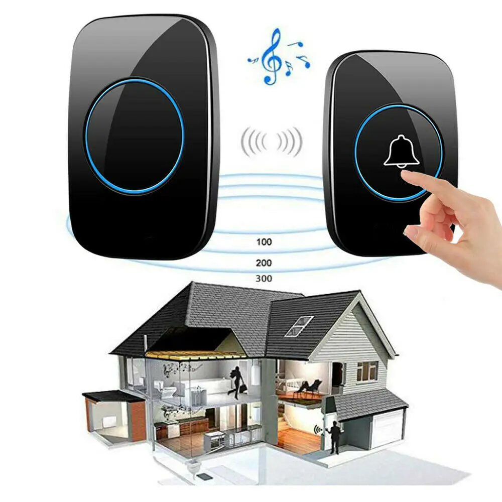 Wireless Doorbell Waterproof Range Door Bells Kit