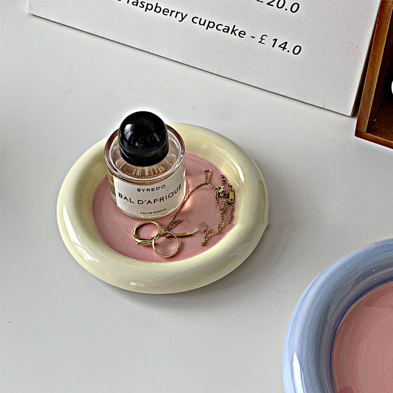 Color Hand-painted Chubby Tray Jewelry Storage Tray