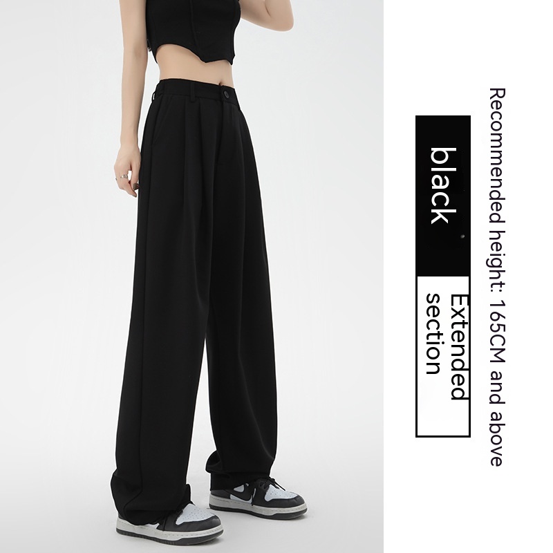 Women's Fashion Simple High Waist Loose Drooping Slimming And Straight Casual Suit Pants