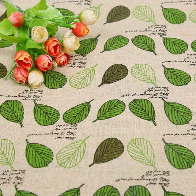 Cotton And Hemp Cloth Plant Tower Series Thickened Printed Fabric Storage Cloth Greenleaf - Shop at LoveMi