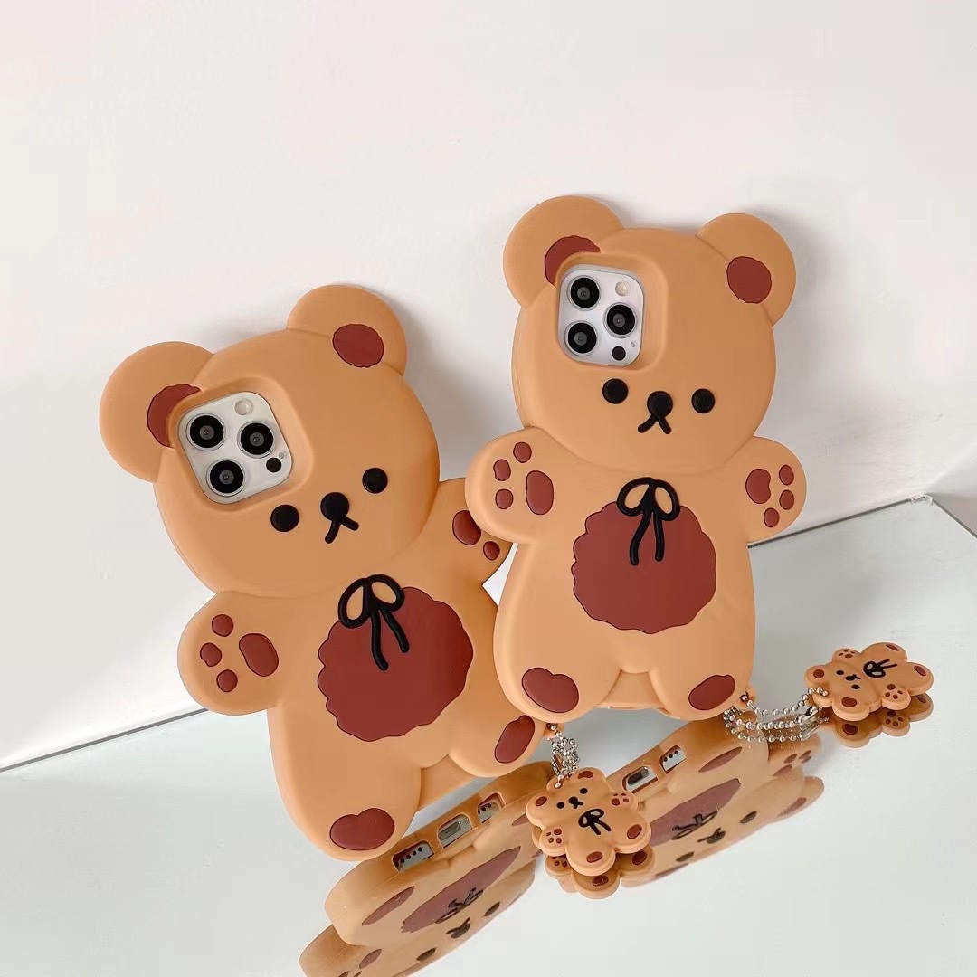 Teddy Bear Mobile Phone Case Cartoon Anti-drop Soft Silicone - Image 2