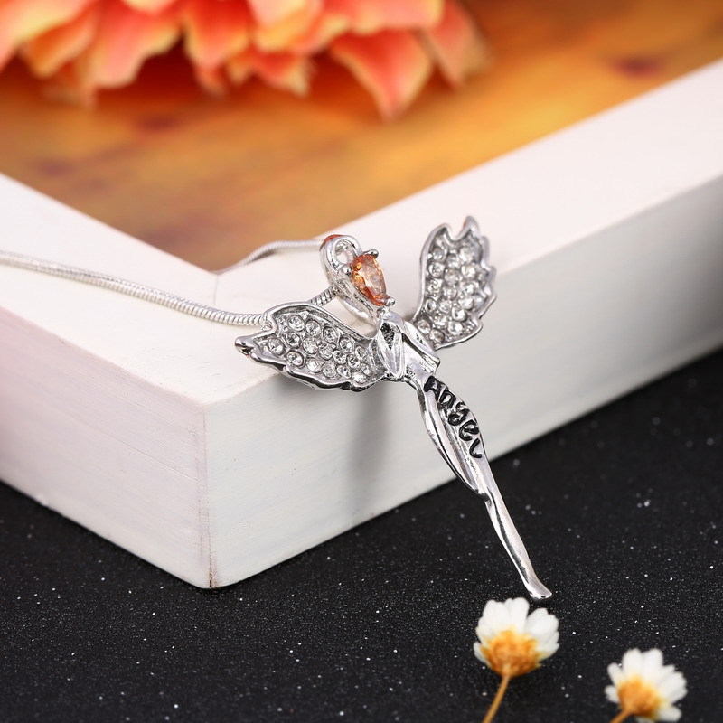 Jewelry Wholesale I Korea Jewelry Full Diamond Angel Wings Angel Necklace