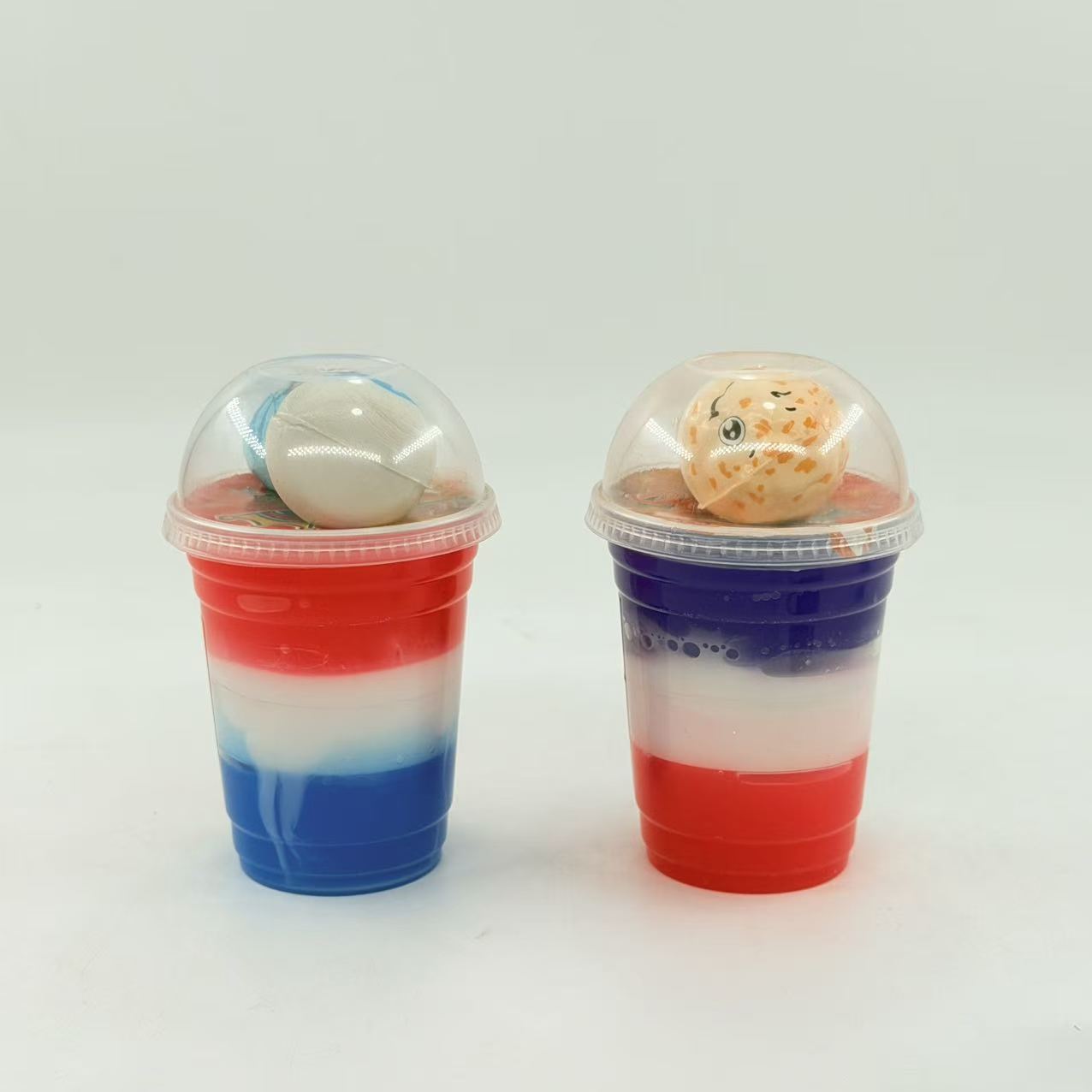 Milk Tea Cup Slime Kit, Free PU Slow Rising Hamburger Squishy, DIY Crystal Mud Kids Stress Relief Fidget Toy