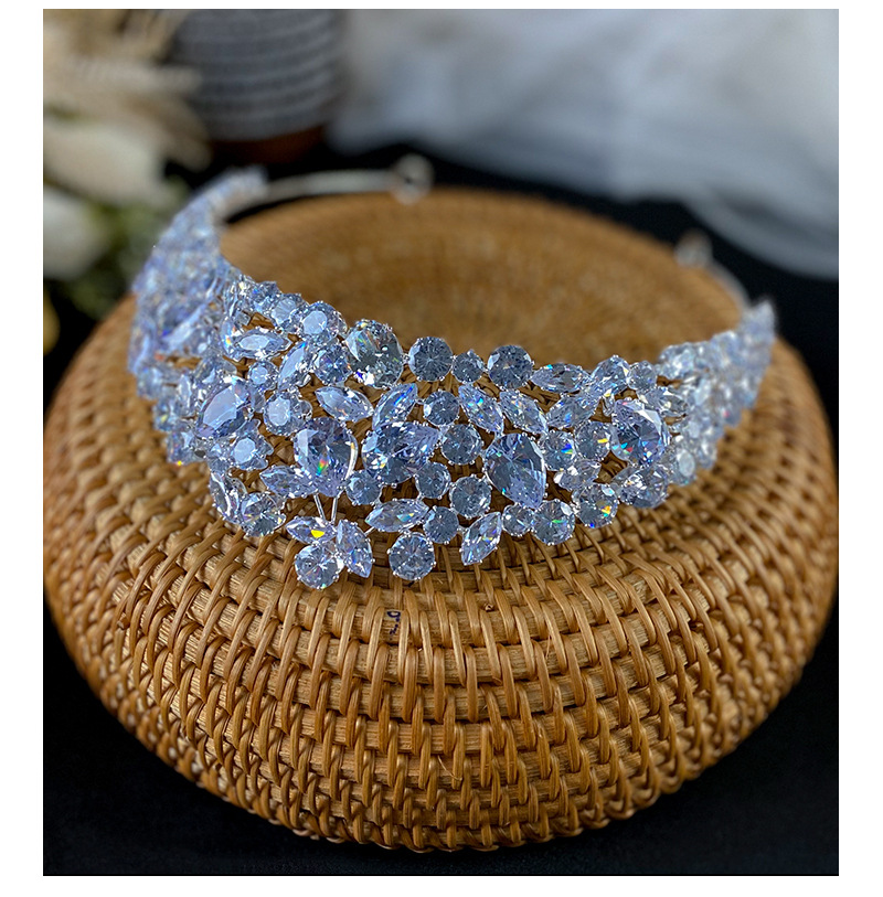 Wedding Dress Crown Birthday Party Photography Silver Grey - Shop at LoveMi