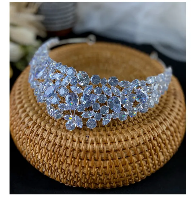 Wedding Dress Crown Birthday Party Photography Silver - Shop at LoveMi