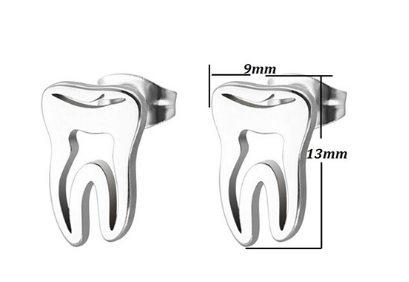 Title 1, Brincos de orelha com dentes simples e perfeito...