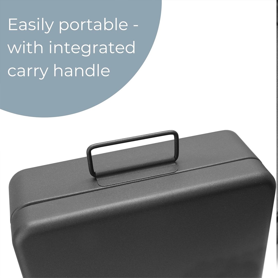 Security Lock Box Large Chest Cash Safe Keys Document Home Office — image 11