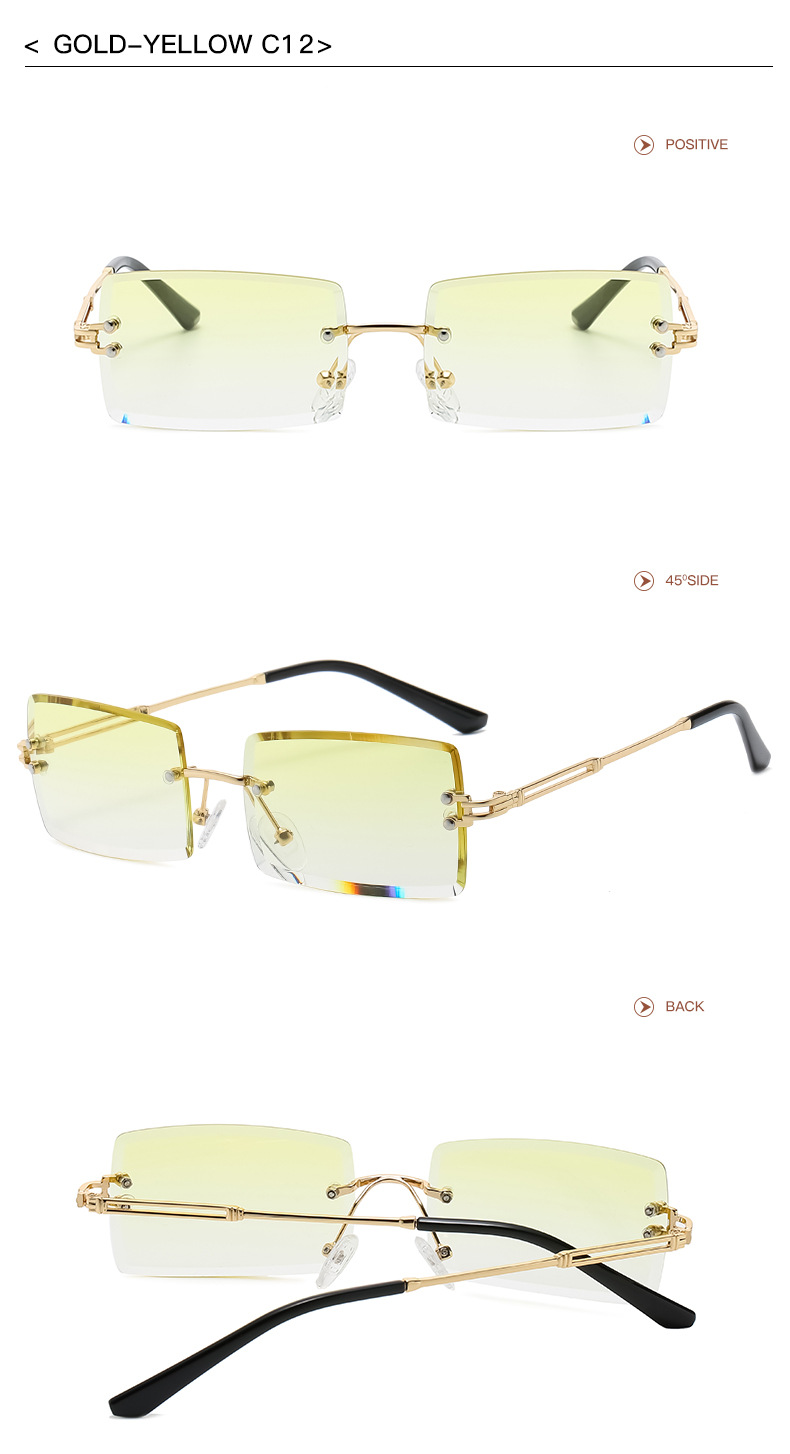 New Fashion European And American Rimless Sunglasses - Image 11