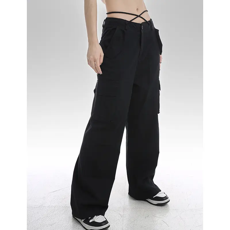 Women's Summer High Waist Slim Sagging Wide Leg Pants