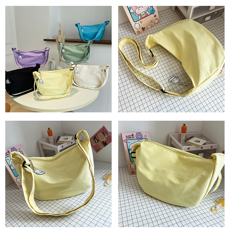 Title 11, One Shoulder Bag Simple Solid Color Dumpling Vi...