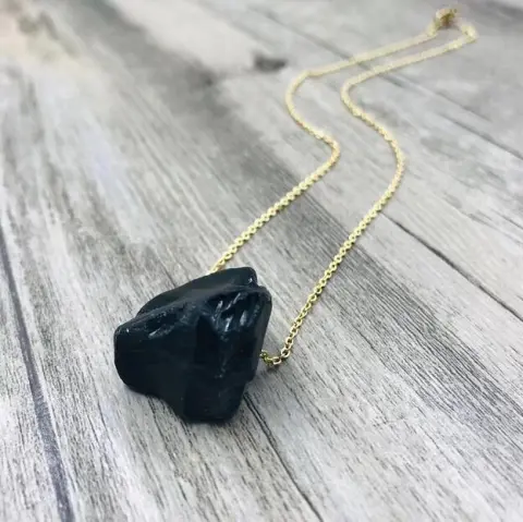 Raw Crystal Pendant Necklace, natural stone