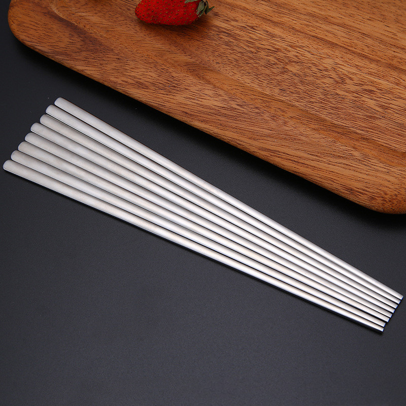 Title 13, Stainless steel chopsticks Korean style solid f...