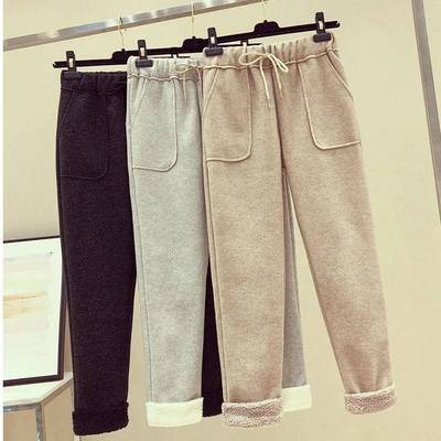 Title 4, Plus Velvet Sports Pants Thick Casual Pants Loo...