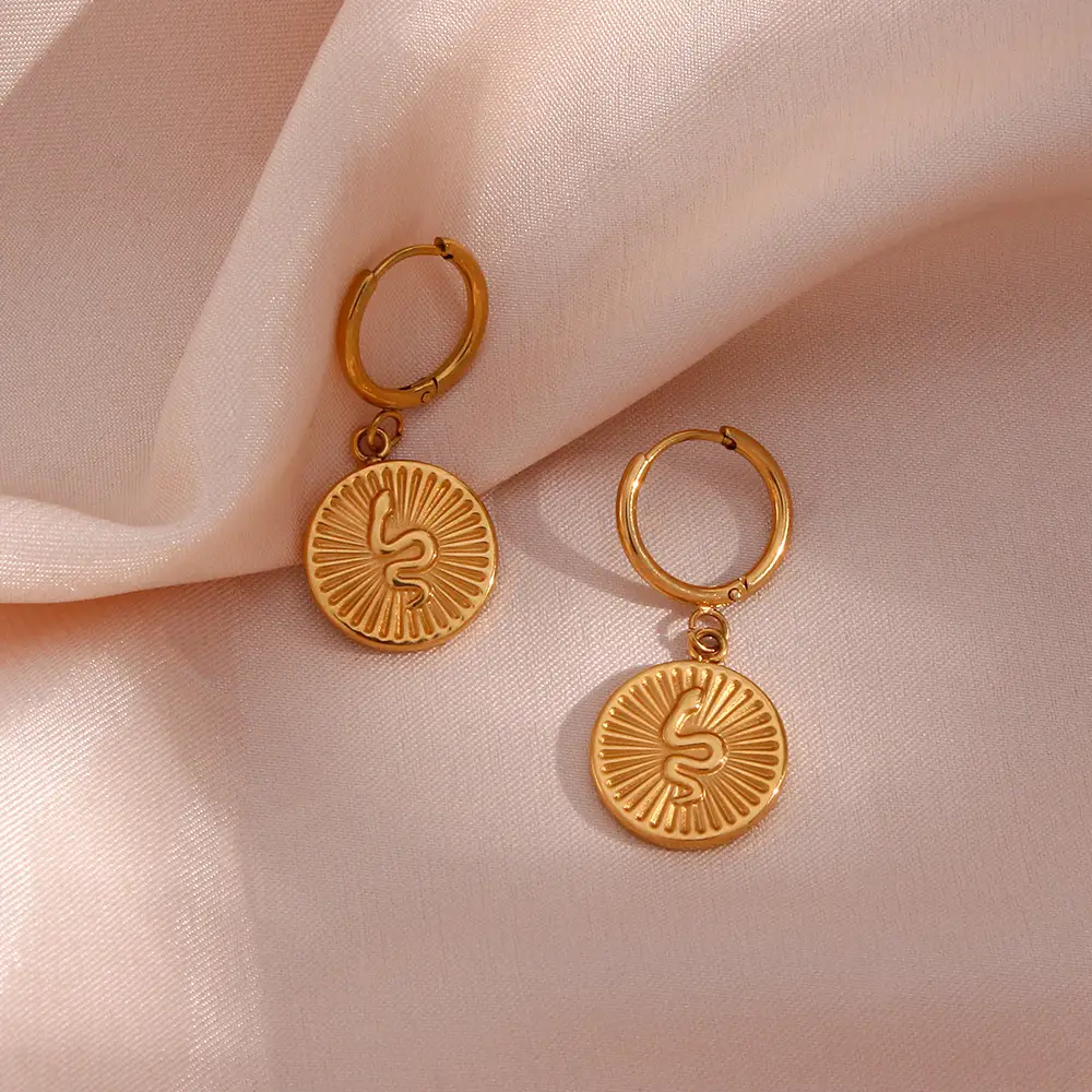 Eliana Serpent Coin Earrings