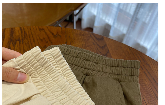 Spring And Autumn Super Soft Sanded Cotton Slimming Elastic Waist Loose Radish Pants