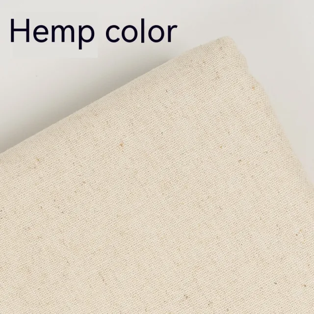 Solid Color Linen Cotton Plain Handmade Embroidery Cloth Hemp - Shop at LoveMi
