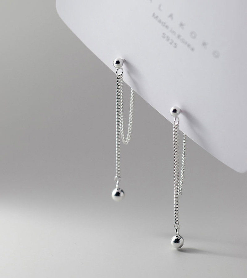 Title 9, Womens Long Chain Stud Earrings with Small Bal...