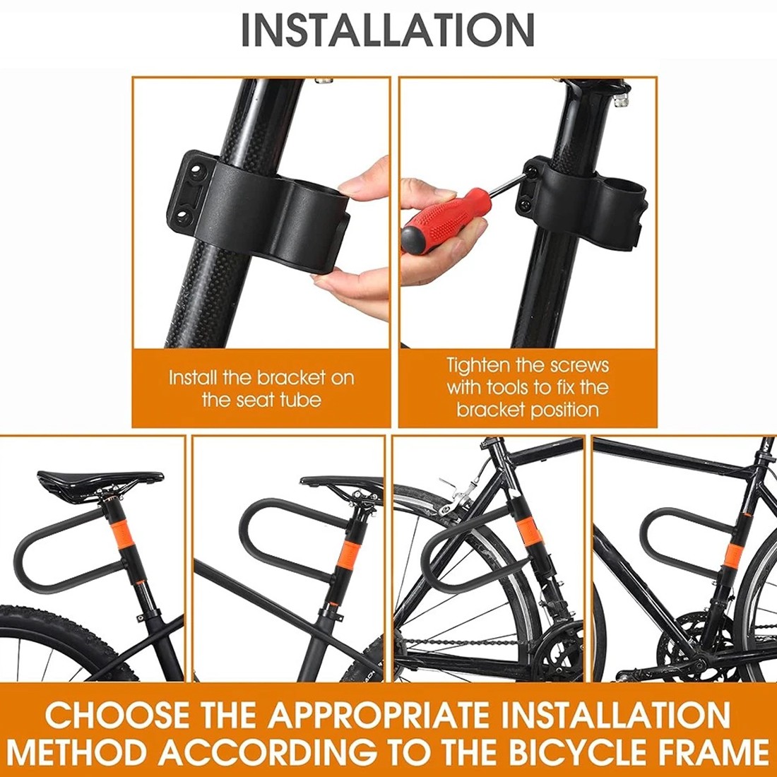 U Shaped Bike Lock With Two Keys Heavy Duty Cable With Bracket Bicycle Lock 12