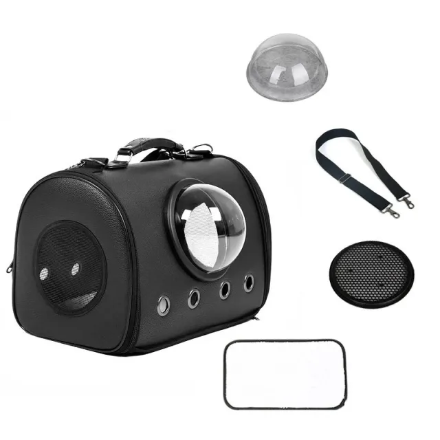 Cat Bag Space Capsule To Go Out And Portable Large capacity Portable Diagonal Black - Shop at LoveMi