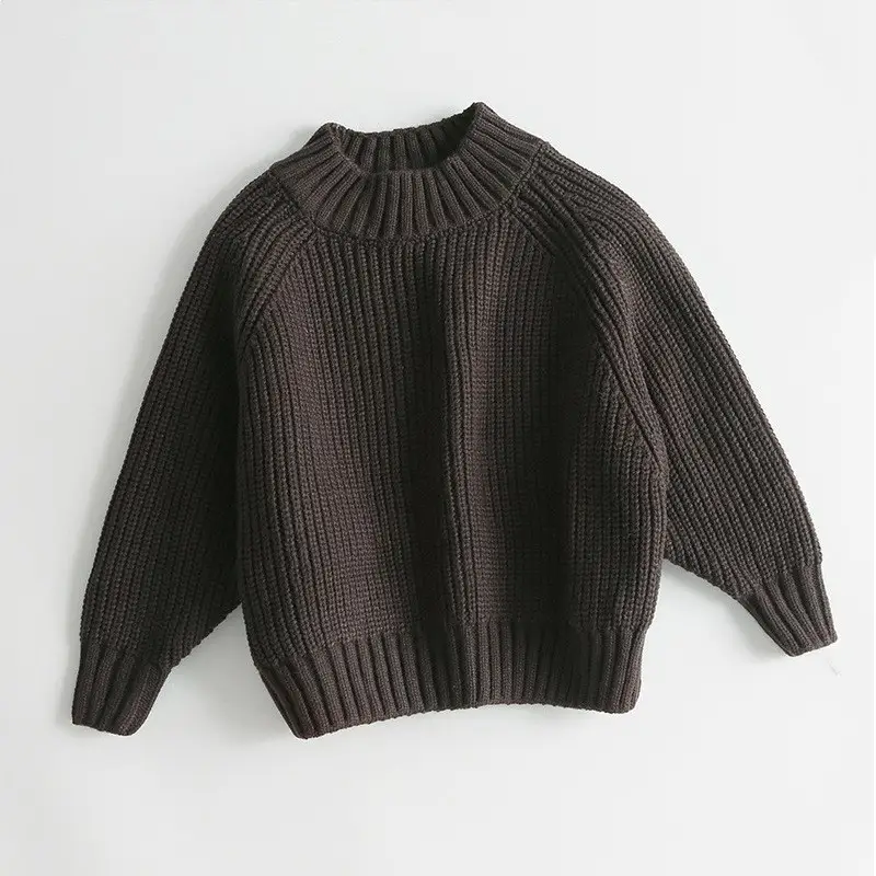 Men's And Women's Semi-turtleneck Pure Cotton Korean Mori Children's Sweater