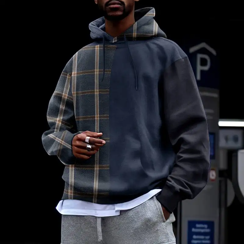Men's Fashion Personality Print Hooded Sweatshirt