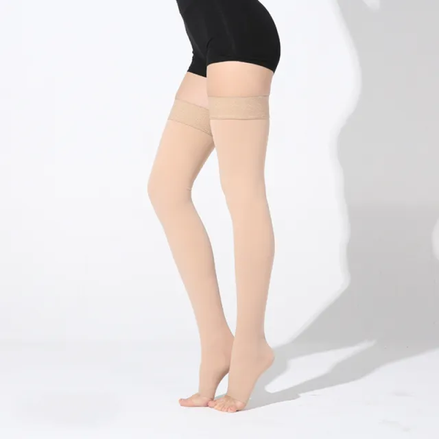 Over The Knee Silicone Non slip Thigh Compression Socks Skin Tone 1 Style L - Shop at LoveMi
