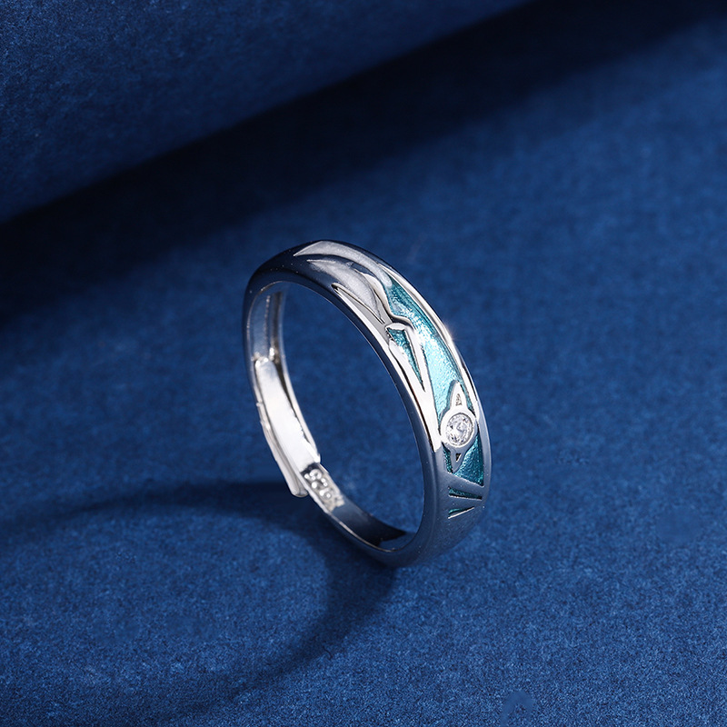 Butterfly Couple Ring Pair Ring Simple Valentine's Day Gift