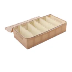 Household Foldable Thickened Bed Storage Box - Beige - View 1