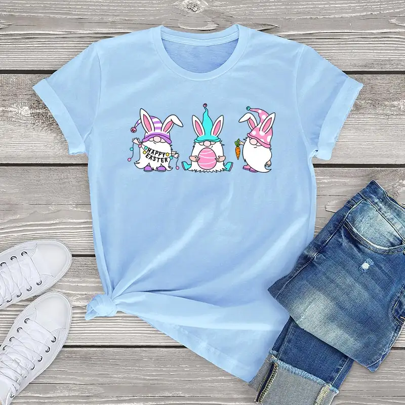 Cotton Crew Neck T-Shirt  Solid Color