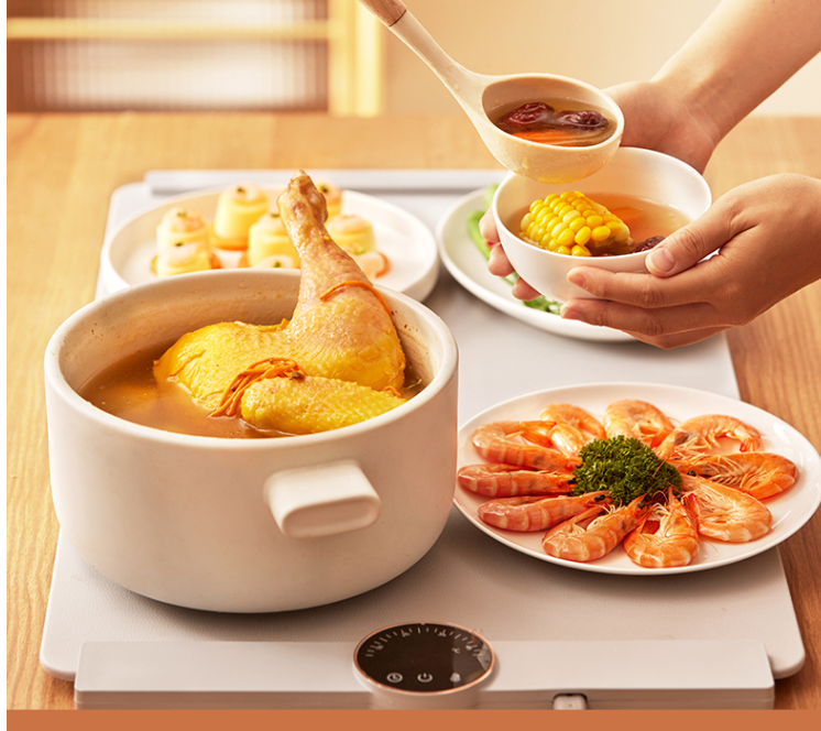 Silicone Flexible Foldable Warm Chopping Board Food Insulation Board Hot Food Treasure Storage Digital Display Insulation Chopping Board — foto 5