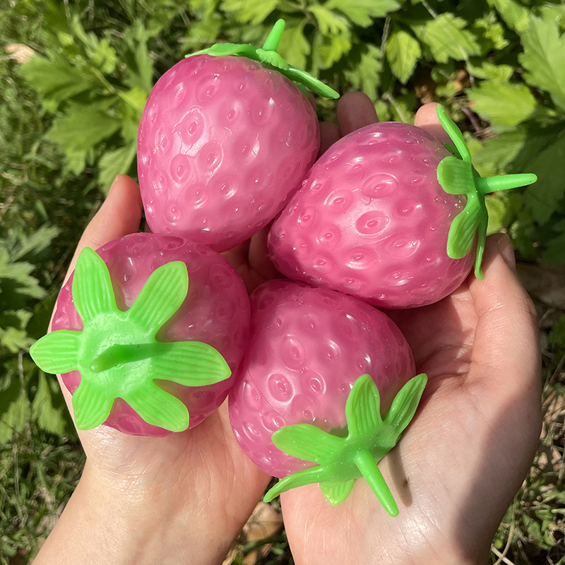 Pink Strawberry Squishy (Color-Changing!)