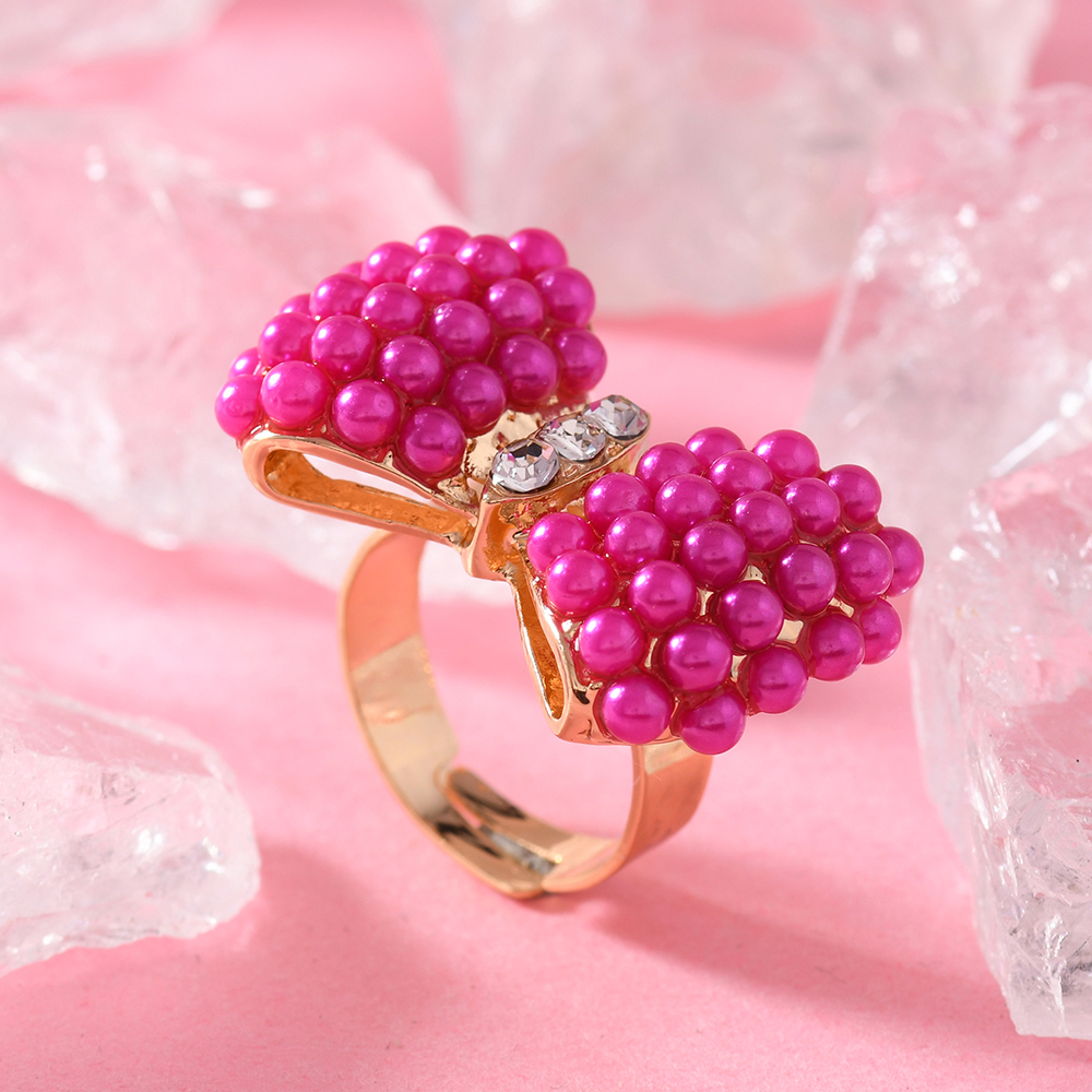 1 Piece Women's Fashion Personalized Ring Creative & Stylish Bowknot Open Ring With... thumbnail 1