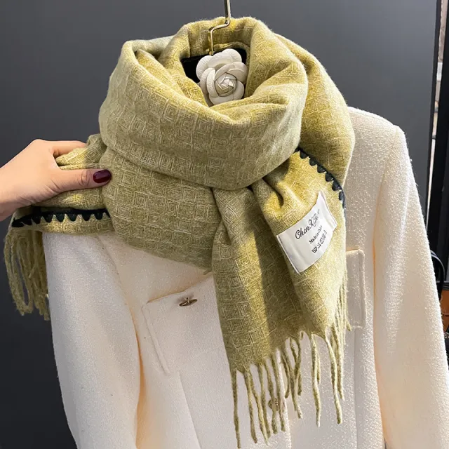 Double Sided Cashmere Thickened Student Neck Green - Shop at LoveMi